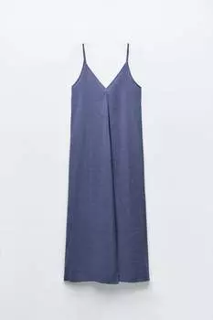 Платье Zara Flowing Voluminous, чернильно-синий