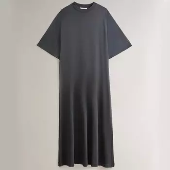 Платье Zara Home Lyocell And Cotton, темно-серый