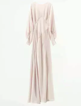 Платье Zara Long Voluminous, бежевый
