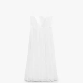 Платье Zara Midi, белый