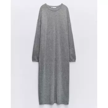 Платье Zara Multiway Knit With Button, серый