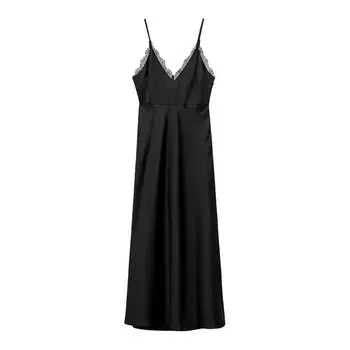 Платье Zara Satin Camisole, черный