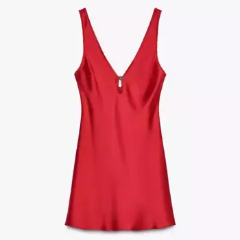 Платье Zara Satin Heart, красный