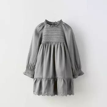 Платье Zara Satin, серый