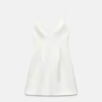 Платье Zara Short Full, белый