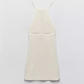 Платье Zara Short Knit, бежевый