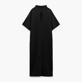 Платье Zara Soft Cut-out, черный