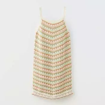 Платье Zara Striped Knit, мультиколор