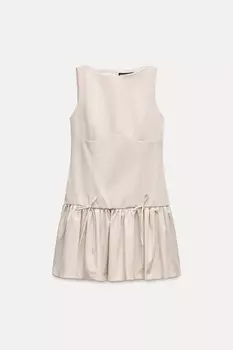 Платье Zara, светло-бежевый