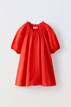Платье Zara Textured, красный
