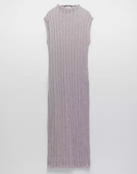 Платье Zara Textured, серый