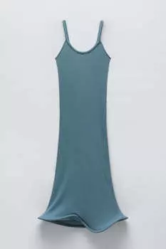 Платье Zara With Rigid Hem, синий