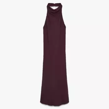 Платье Zara Zw Collection Halter, бордовый
