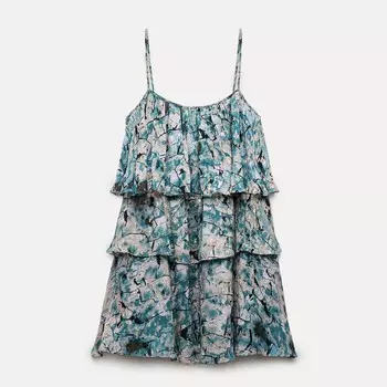 Платье Zara Zw Collection Short Printed, мультиколор