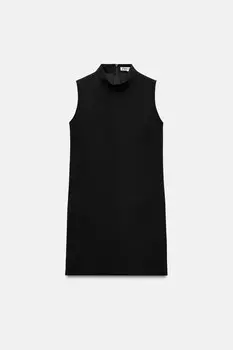 Платье Zara Zw Collection Sleeveless Short, черный