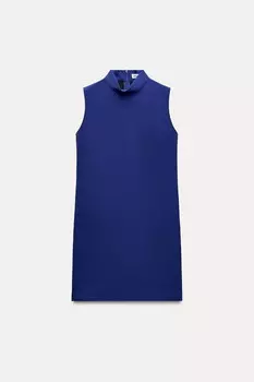 Платье Zara Zw Collection Sleeveless Short, синий