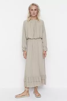 Платье - Зеленое - Фигуристка Trendyol Modest, зеленый