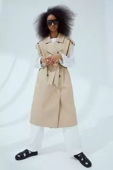 Платье-жакет без рукавов H&amp;M, бежевый