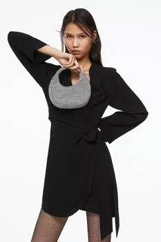 Платье-жакет-конверт H&amp;M, черный