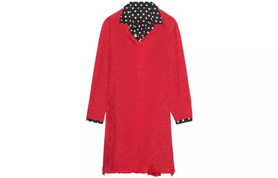 Платье женское Balenciaga с длинными рукавами, черный