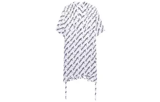 Платье женское Balenciaga с короткими рукавами, белый