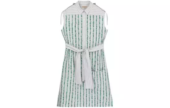 Платье женское Burberry без рукавов, зеленый / серый