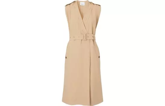 Платье женское Burberry без рукавов, желто-коричневый