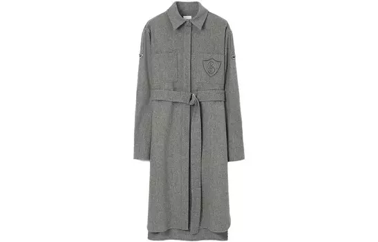 Платье женское Burberry с длинными рукавами, светло-серый