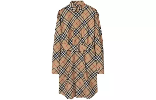 Платье женское Burberry с длинными рукавами, песочный
