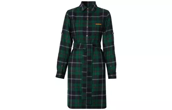 Платье женское Burberry с длинными рукавами, зеленый
