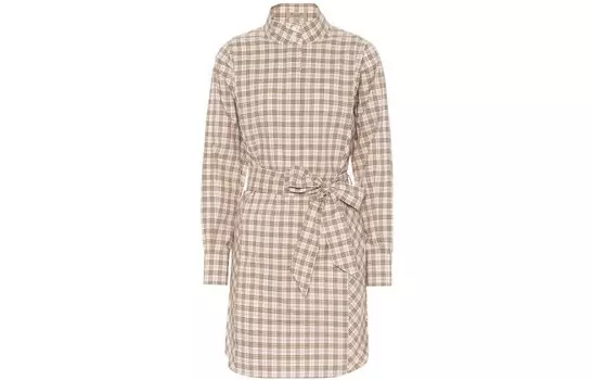 Платье женское Burberry с длинными рукавами, кофейный