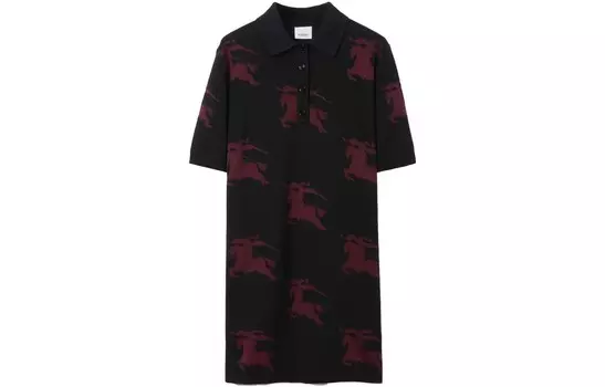 Платье женское Burberry с короткими рукавами, черный