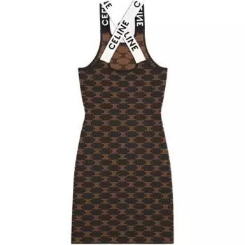 Платье женское Celine без рукавов, коричневый