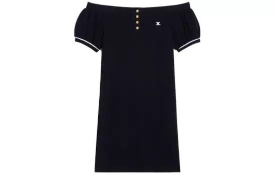 Платье женское Celine с короткими рукавами, черный
