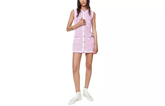 Платье женское Chanel без рукавов, розовый