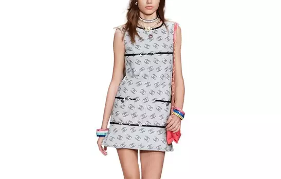 Платье женское Chanel без рукавов, серый