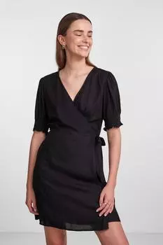 Платье Женское/Девочка Черное PIECES, черный