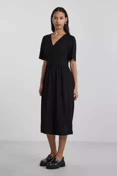 Платье Женское/Девочка Черное PIECES, черный