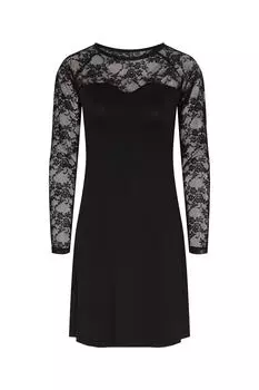 Платье Женское/Девочка Черное PIECES, черный