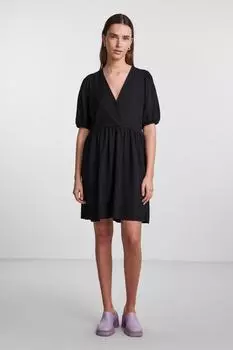 Платье Женское/Девочка Черное PIECES, черный