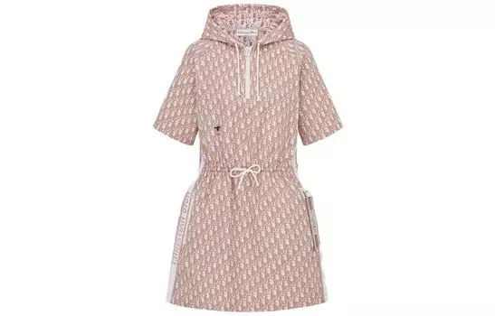 Платье женское Dior с короткими рукавами, розовый