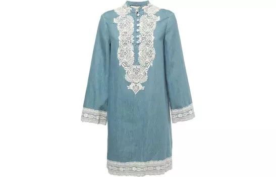 Платье женское Gucci с длинными рукавами, голубой