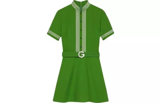 Платье женское Gucci с короткими рукавами, зеленый