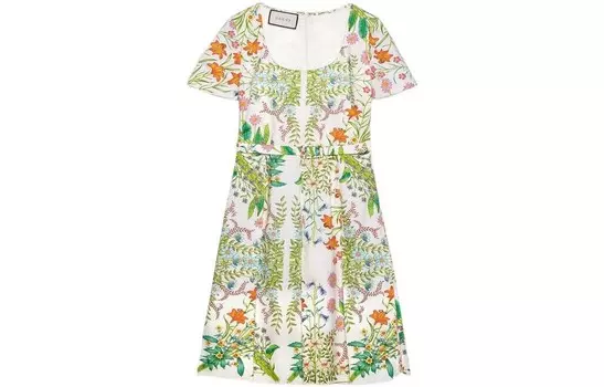 Платье женское Gucci с короткими рукавами, зеленый