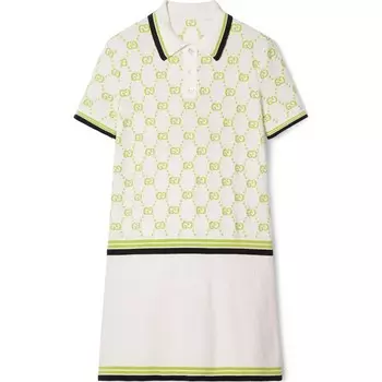 Платье женское Gucci с короткими рукавами, слоновая кость