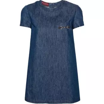 Платье женское Gucci с короткими рукавами, синий