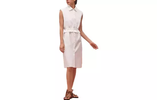 Платье женское Hermes без рукавов, белый