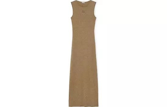 Платье женское Loewe без рукавов, терракотово-желтый