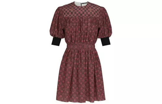 Платье женское Louis Vuitton с короткими рукавами, розовый