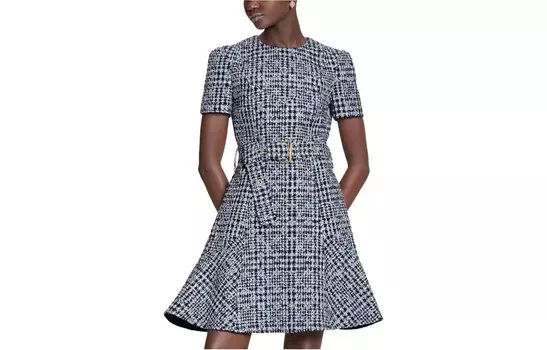 Платье женское Louis Vuitton с короткими рукавами, синий